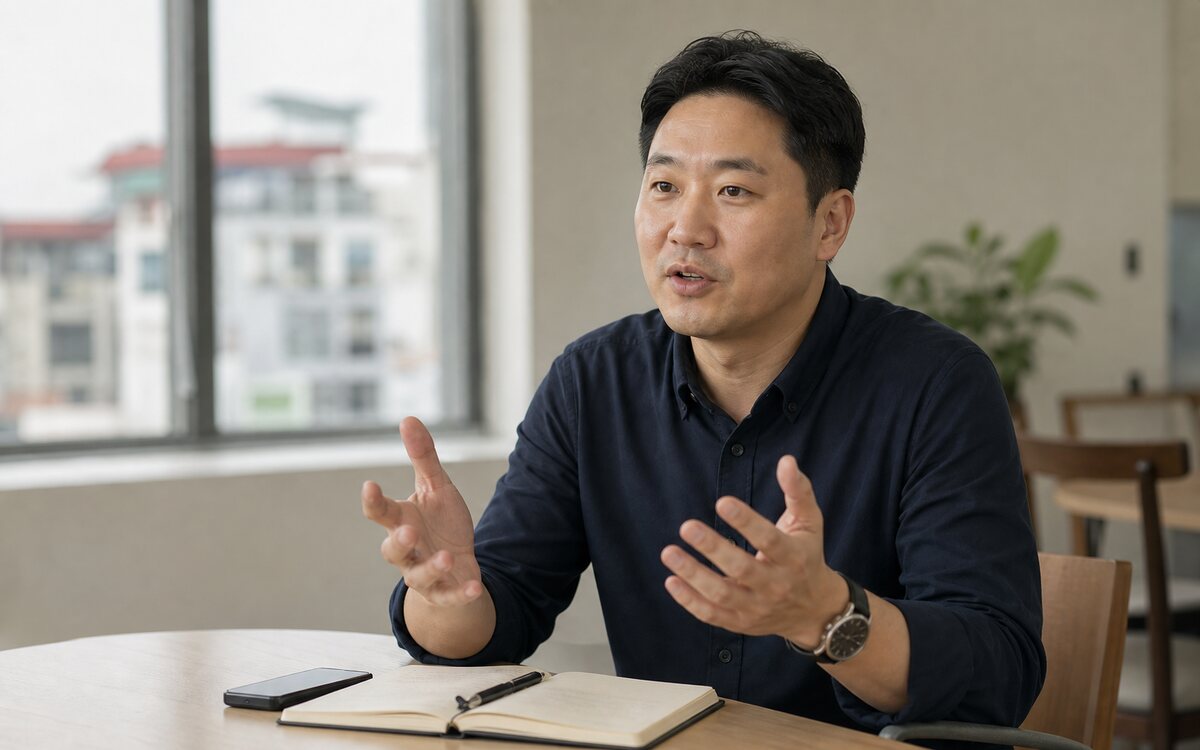 하노이 한인 커뮤니티 운영자 인터뷰 분위기의 사진